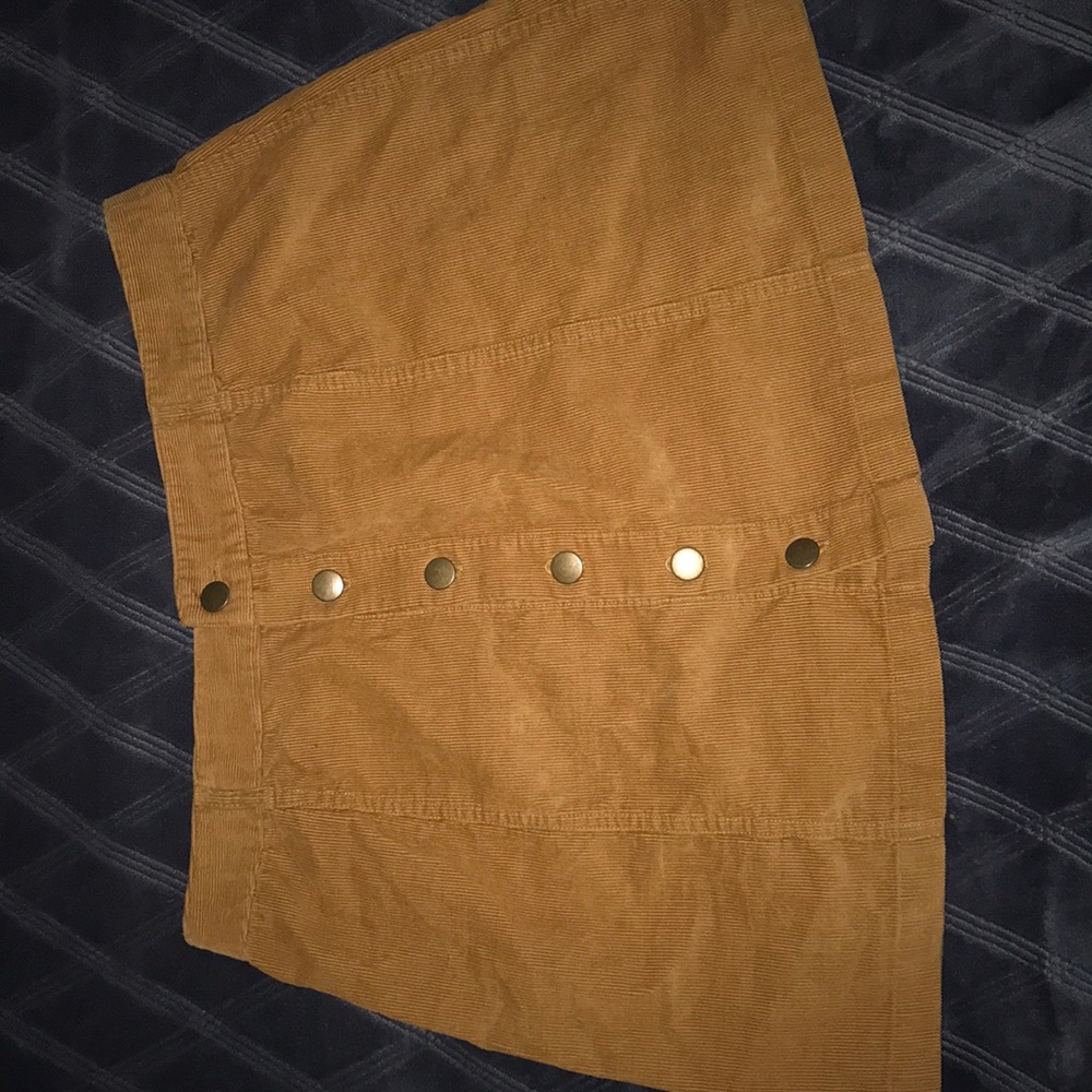 Brown button skirt high waisted size- L .